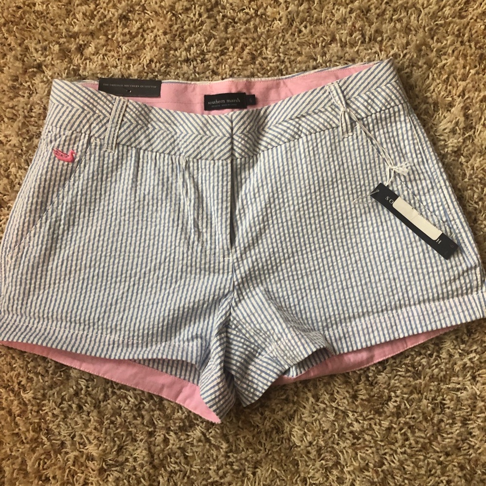 Seersucker Southern Marsh Shorts